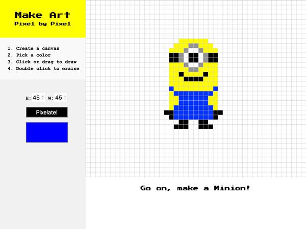 Pixel Art Maker front page